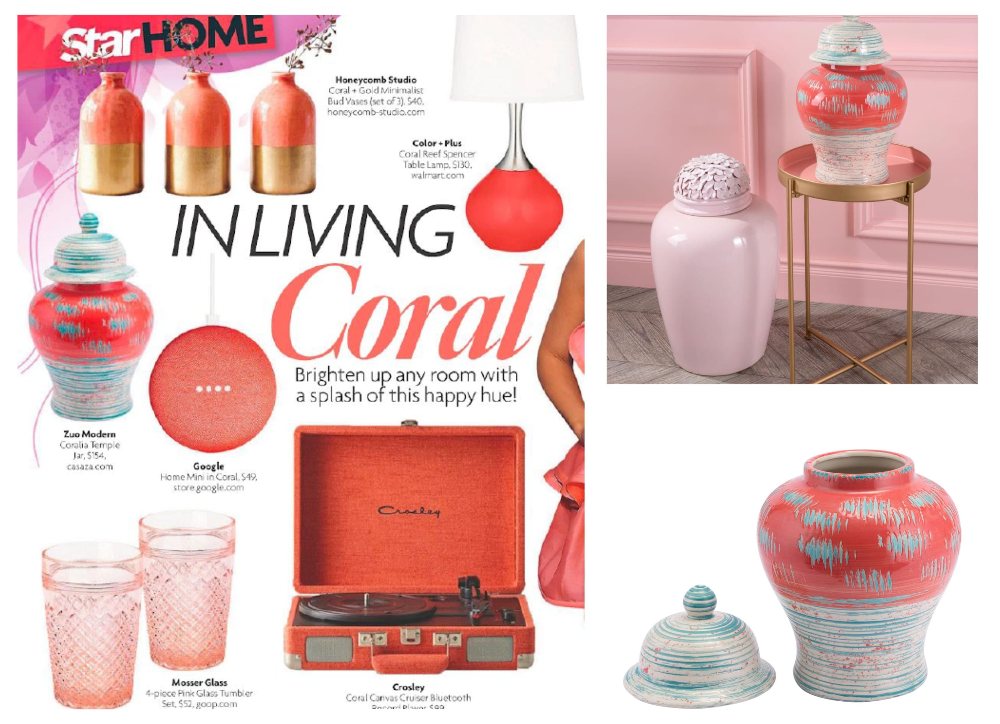 ZUO Decor's Coralia Temple Jar is featured in Star Magazine
